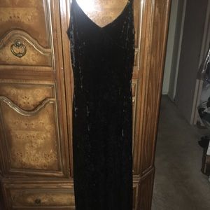 Black Velvet double slit maxi dress